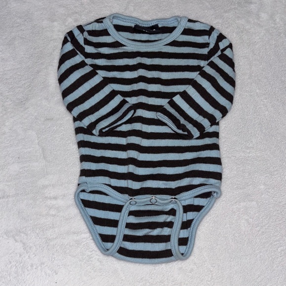 Other - (3 for $10) me too Striped Blue One Piece bodysuit